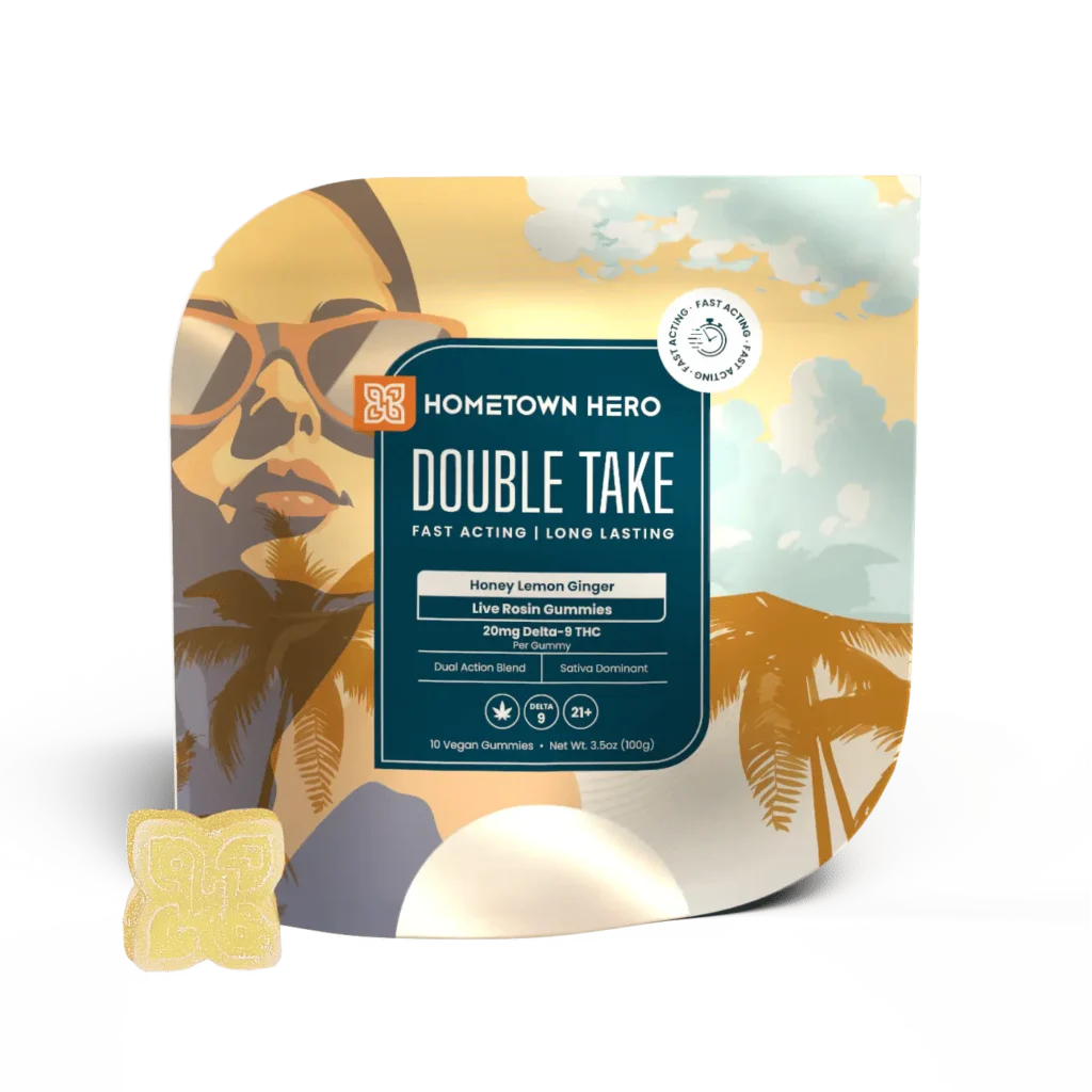 Hometown Hero Sativa Double Take Gummies Honey Lemon Ginger