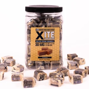 Xite Edibles Infused Caramels 15mg D9 15mg CBD