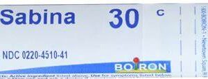 Boiron | Sabina | Homeopathic | 30c | 80 Pellets*