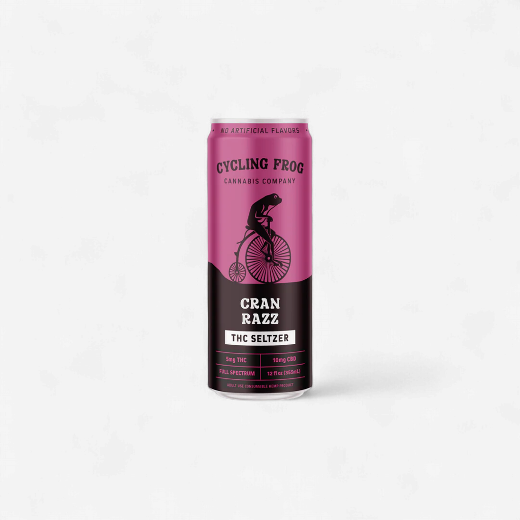 Cycling Frog THC Seltzers in Various Flavors