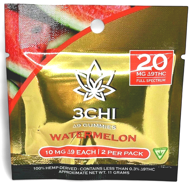 3Chi 20mg Delta 9 Gummy 2pk in Various Flavors