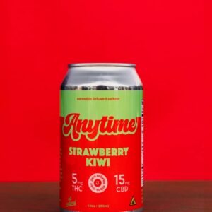 Anytime Seltzers with 5mg THC and 15mg of CBD