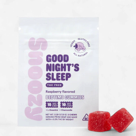 Snoozy Good Night's Sleep THC Free Gummies In Various Sizes