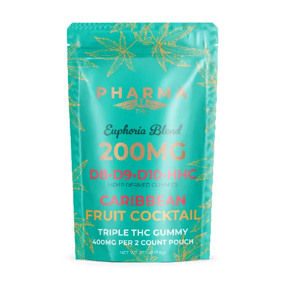 PharmaTHC Euphoria Caribbean Fruit Cocktail D8, D9, D10 and HHC 200mg