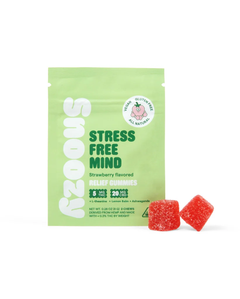 Snoozy Stress Free Mind Relief Gummies in Two Sizes